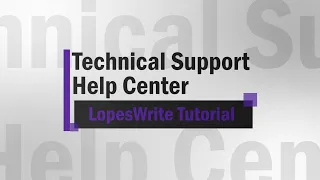 LopesWrite Tutorial