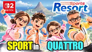 NINTENDO SWITCH SPORTS RESORT su Switch 2: Sfida in 4 in Famiglia