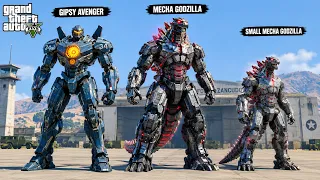 🔥 Franklin, Shinchan & Shiva Took a Selfie With 3 Giant Robots in GTA 5! 😱🤖#gta #godzilla #robot