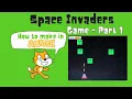 How to Make Space Invader in Scratch Part 1 Rocket Ship Aliens Clones Beginner Tutorial
