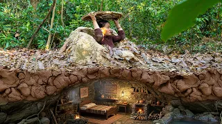 I Dug Her Own Beautiful Underground Paradise in the Jungle! 🪨🌿😱
