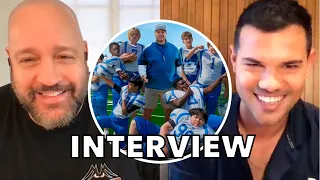 home team interview kevin james and taylor lautner talk netlfixs new sean payton football comedy