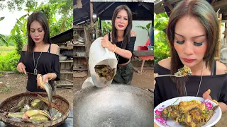 Cook grilled fish with pickled crab and eat recipe