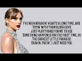 Taylor Swift - Don’t Blame Me (Lyrics)