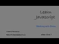Learn Javascript Weekday Name