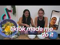 Making weird TikTok food with my roommate Brynne Marie