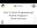 How To Start Programming HackerRank Python Problem 7 Print Function