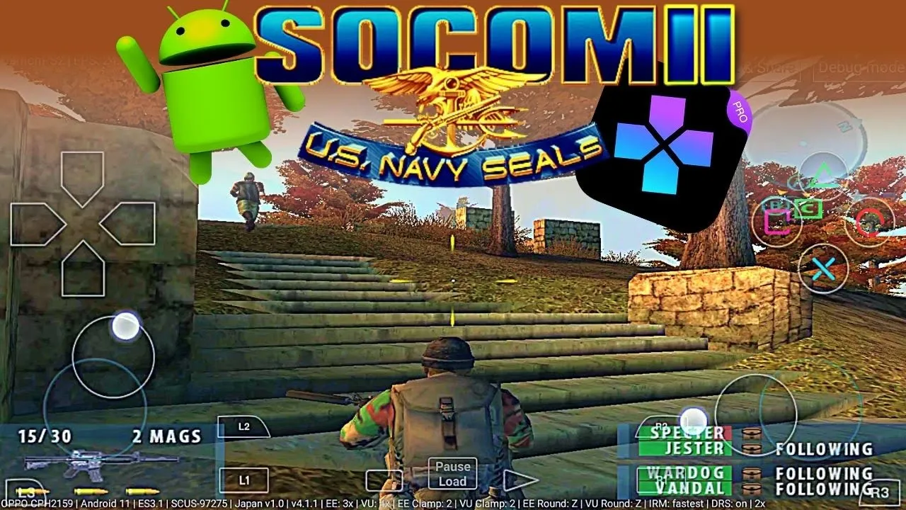 Socom 2 (II) U.S. Navy Seals - PS2 Emulator Android Gameplay [Damon Ps2 PRO] - Game APK Mobile