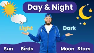 Day Night English Vocabulary day night light dark Learning for Kids