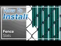 How To Install Chain Link Fence Slats