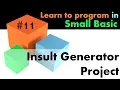Learn Small Basic Programming - Insult Generator Project