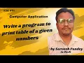Java Program to Print Table of a Given Number ICSE Class 9 Computer Applications