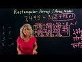 Rectangular Array Area Model Box Method for Division 4th Grade Math