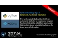 Python Koding 2 Functions Statements Indentation