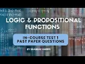 Solutions to In-course test 1 Past Paper Questions - Math for Computing