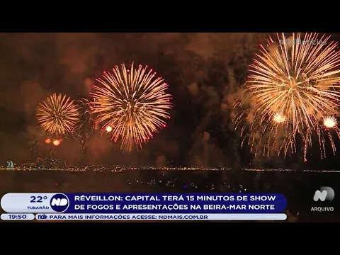 Réveillon: Florianópolis terá 15 minutos de show de fogos e apresentações na Beira-Mar Norte