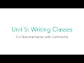 AP CSA 5 3 Documentation with Comments