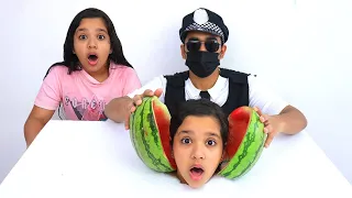 شفا تعلقت في البطيخة وسوسو والشرطي ساعدوها 