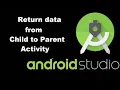 12 Android Studio Tutorials Return data from an activity