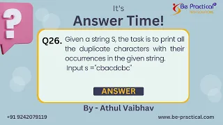 JAVA Programming Tutorial Find Duplicate Characters in a String Be Practical Training institute