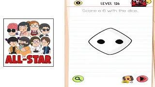 Brain test all star level 176 Walkthrough solution Score a 6 with the dice