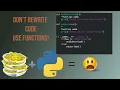 Don t Write Spaghetti Code Use Functions In Python