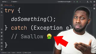 STOP SWALLOWING EXCEPTIONS