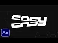 Create an easy text split effect in After Effects Text animation tutorial
