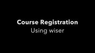 Course Registration Tutorial