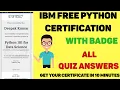 Python Free Certification From IBM Python For Data Science Free IBM Certification