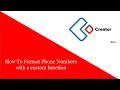 Zoho Creator Hack How To Format Phone Numbers with a custom function