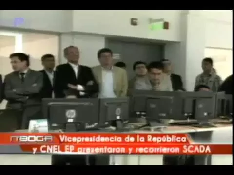 Vicepresidencia de la república y CNEL EP presentaron y recorrieron SCADA
