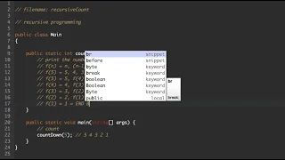Java Methods Lesson 06 Recursive Count Down