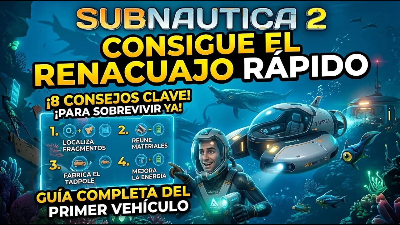 SUBNAUTICA 2: Consigue el TADPOLE "RENACUAJO"  Rápido (Localización de materiales)