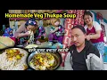 Download Lagu Homemade Vegetable noodles soup in Village || Thukpa Soup making \u0026 eating || New Nepali village vlog
