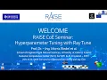 RAISE CoE Training Hyperparameter Tuning with Ray Tune