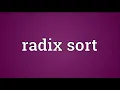 Radix Sort