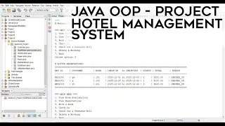 Hotel Reservation System - Java OOP Project Console Application