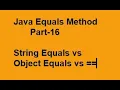 Java equals method vs String equals method