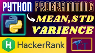 MEAN VAR AND STD in Hindi NumPy HackerRank Python Programming Rajnish Chaurasia