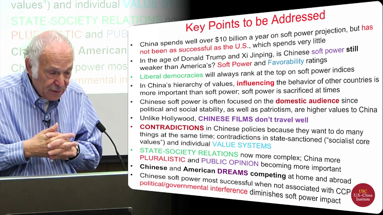 Stan Rosen on China’s Efforts To Build Its Soft Power