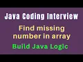 Java Coding Interview Find missing number in array in java Hindi How to find missing number