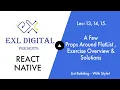 13 A Few Props Around FlatList Exercise Overview and Solution React native Complete Course 2021