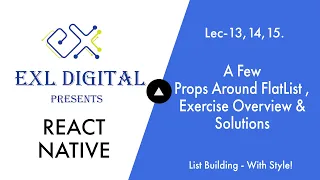 13 A Few Props Around FlatList Exercise Overview and Solution React native Complete Course 2021