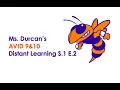 AVID Distant Learning April 6-10