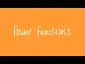 Power functions Unit 3 and 4 VCE Maths Methods