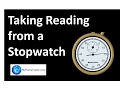 Taking Reading from a Stopwatch Introduction to Physics