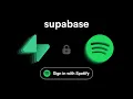 Supabase Login With Spotify Demo June 2025