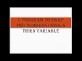 C program to swap two numbers using a third variable