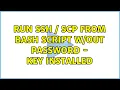 run ssh scp from bash script password - key installed 2 Solutions